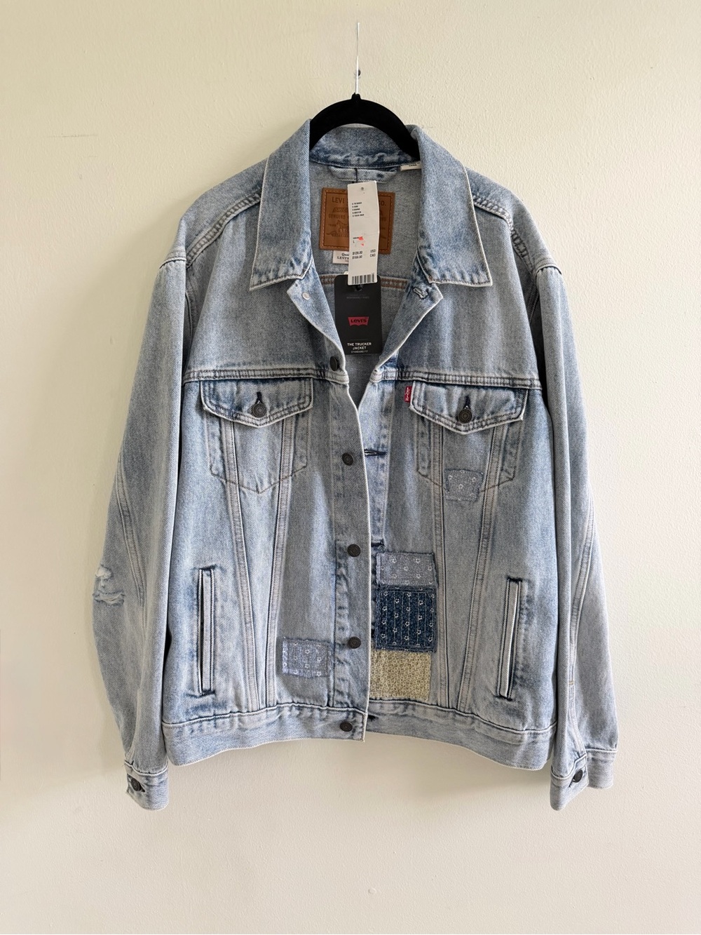 Levi's Light Wash Denim Jacket with Subtle Patchwork L.